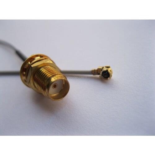 100 pcs SMA Female Jack Connector to IPX U.FL 1.13 Antenna WiFi Cable 120mm