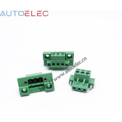 3poles Plug in Terminal Blocks PCB Connector Panel 5.08mm pitch male&female straight pin With Screw Lock DFK-MSTB 0710183 50sets