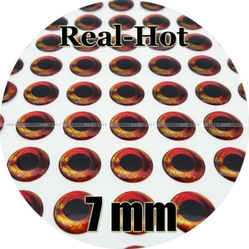 7mm 3D Real.Hot / Wholesale 350 Soft Molded 3D Holographic Fish Eyes, Fly Tying, Jig, Lure Making