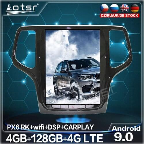 128GB Car GPS Navigation For Jepp Grand Cherokee 2014-2018 Car Radio Multimedia Video Player Android 9 Tesla Screen Autoradio BT