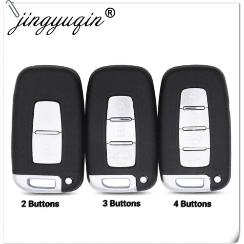 Jinyuqin 2/3/4 BTN Car Remote Smart Key Shell Case Fob for KIA Soul Sportage Sorento K2 K5 Rio Optima Forte Cerato TOY40 HY15 R