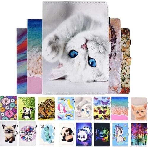 Kawaii Cat Panda Funda For Amazon Fire HD 10 Case 2021 2019 2017 10.1" Wallet Shell For Amazon Fire HD10 HD 10 Plus 2021 Cover