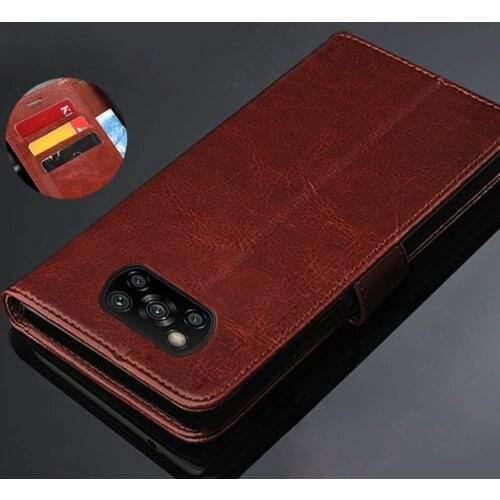 Case for POCO X3 Premium Wallet PU Leather Flip Cover for Xiaomi Pocophone POCO X3