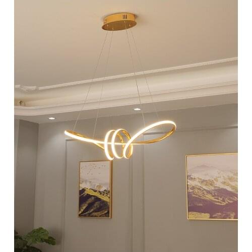 Chrome Finished Minimalism DIY Hanging Modern Led Pendant Lights For Dining Room Bar suspension luminaire suspendu Pendant Lamp
