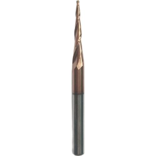 R0.25/R0.5/R0.75/R1/R1.5/R2xD6*30.5*75-HRC55 solid carbide Taper Ball Nose Carving End Mill milling cutter cnc router bit