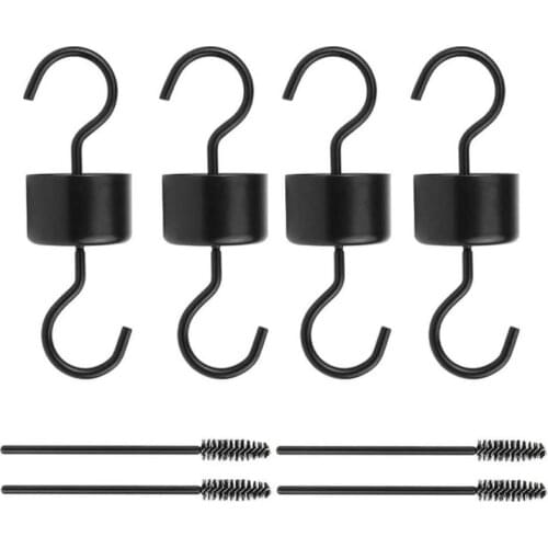 Bird Feeders Hook Metal Crook Garden Border Hooks Black for Hummingbird Feeders Bird Accessories Bird Supplies