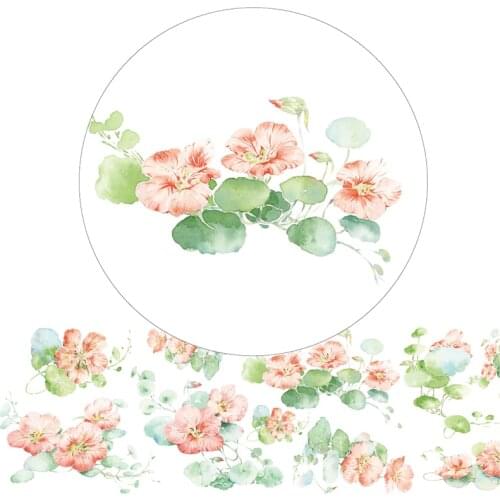 Beautifull Flower Plant Washi Tapes Bullet Journal Masking Tape Adhesive Tape DIY Scrapbooking Washi Stickers