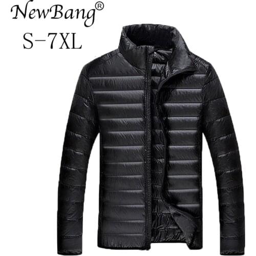 NewBang Plus 5XL 6XL 7XL Duck Down Jacket Mens Feather Ultralight Down Jacket For Men Park Outwear With Carry Bag Overcoat