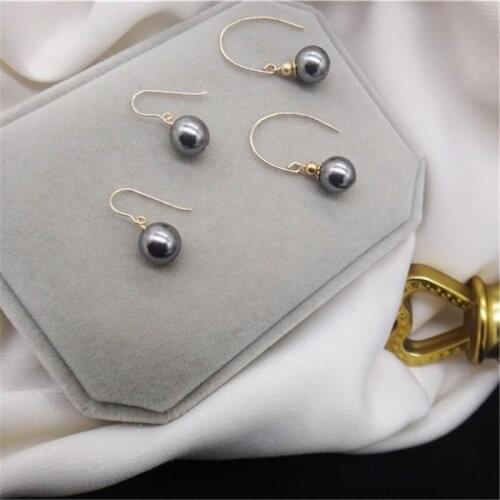 Liemjee Elegant 14K Gold Purple Pearl Earrings Personality Fashion Jewelry For Women Feature Namour Charm Gift All Seasons