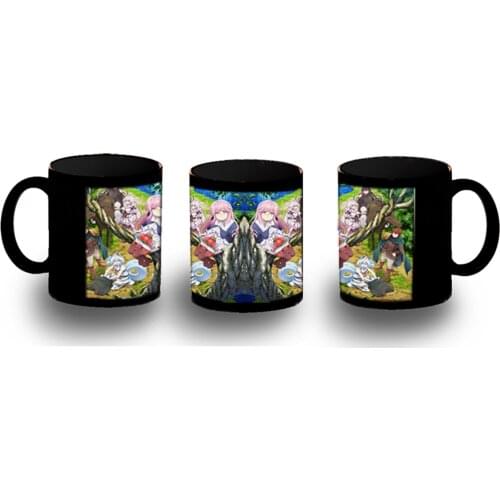 MERCHANDMANIA full black cup KAIFUKU JUTSUSHI NO YARINAOSHI personalized washable cafe dishwasher ceramic