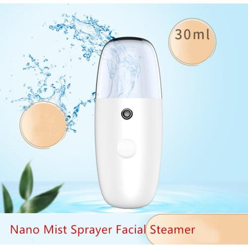 30ml USB Rechargable Humidifier Mist Maker Air Diffuser Handheld Water Ultrasonic Nano Essential Car Oil Steamed Face with Light