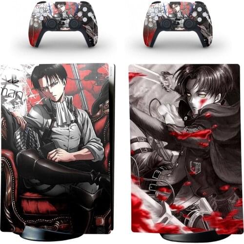 Attack On Titan PS5 Digital Edition Skin Sticker Decal Cover for PlayStation 5 Console and 2 Controllers PS5 Skin Sticker Vinyl