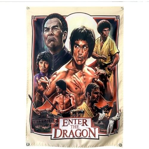 Bruce Lee Home Decor Printed Tapestry Wall Hanging Polyester Hollywood Movie Pattern Poster Flag Banner Blanket Tapestry