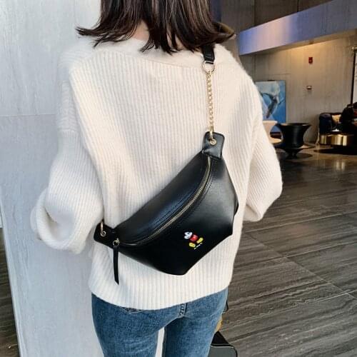 Disney New Korean Fashion Mickey Mouse Cartoon Chest Bag Shoulder Bag women Messenger Bag Waist Bag ins Handbag baby backpacks