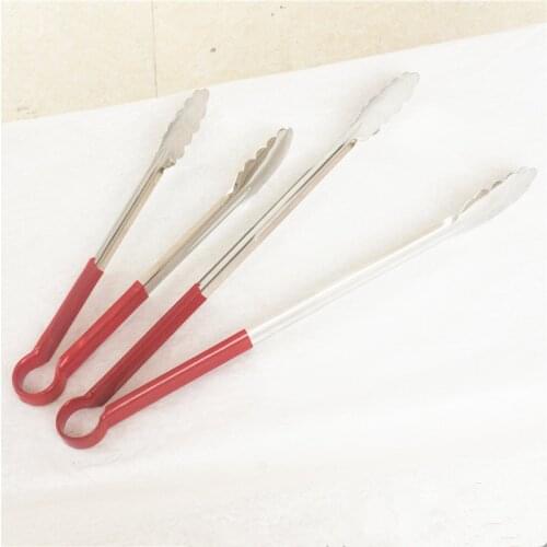 New Arrival Non-magnetic Stainless Steel BBQ Tongs Salad Bread Clamp Kitchen Meat Food Clip Barbecue Tools 2 Size To Choose