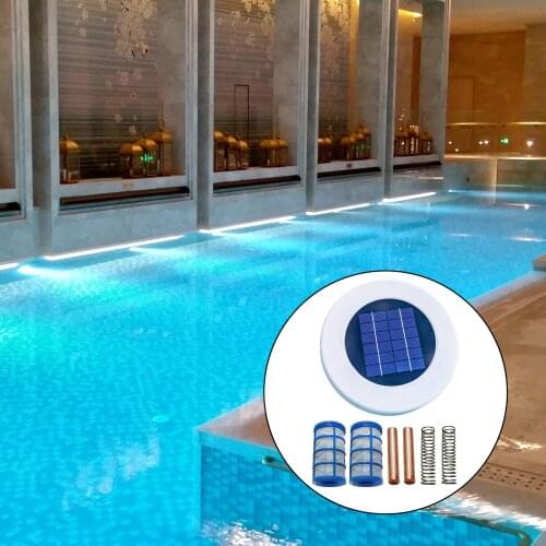 Solar Power Swimming Pool Purifier Solar Pool Ionizer Swimming Pool Water Algae Inhibition Chlorine-Free Water Processor Tool