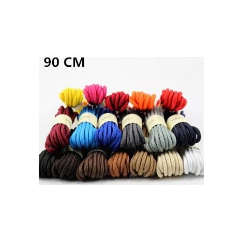 One Pair Free Shipping 90CM Multi-Color Practical Strong Round Shoelace High Quality Mountain Climbing Boot Adult Shoelaces