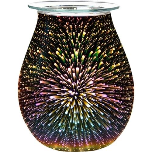 Office Wax Melt Burner Glass Aroma Diffuser Lamp Light Gift Decor UK Plug