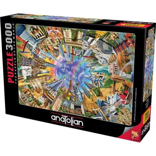 World Monuments 3000 Piece Jigsaw Puzzle Paper Jigsaw Puzzle Educational Mind Intelligence Game Holiday Decoration Table Gift 120x85 Cm horizontal