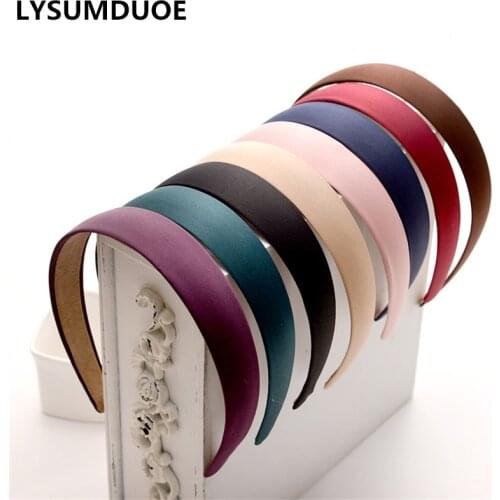 Korean Style Women Headband Fashion Headdress Simple Wide Covered Hairbands Solid Color Velvet Hairband Girls Hair Accessories