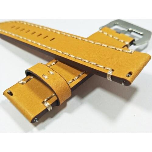 Handmade Stiching Watch Strap for Branded Watches. Thickness Top Grain Leather Watch Band Quick Released