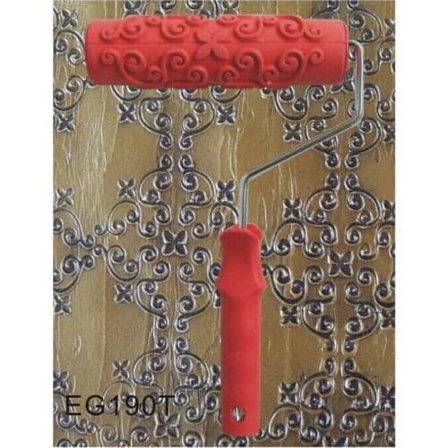 DIY 7" 3D rubber wall painting roller, home decoration art printmaking roller high quality free shipping EG190T
