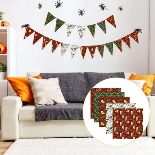 Christmas DIY Craft Fabric Sewing Squares Cotton Craft Fabric For Patchwork Soft And Comfortable Easy To Fold Or Sew Current