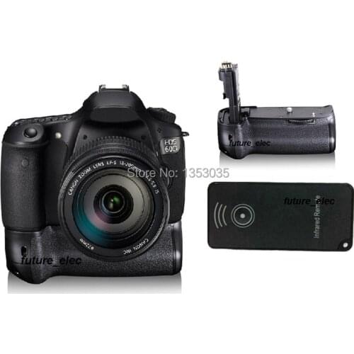 Battery Hand Handle Grip 2-Step Vertical Power Shutter For Canon EOS 60D Digital SLR Camera replace of BG-E9 fit LP-E6+IR Remote