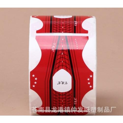 Hot Sale 300PCS/LOT RED New NAIL FORM STILETTO Self-adhesive nail form for gel extensions. 300 pcs. roll