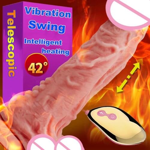 Sex Machine Vibrating Dildo Heating Automatic Telescopic Swing Realistic Penis Anal Dildo Vibrator Realistic Huge Penis Sex Toys