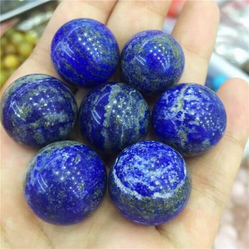 Natural Lapis Lazuli Ball handmade Crystal Sphere Gemstone Hand Massager Crystal ball for decoration natural stone healing 20mm