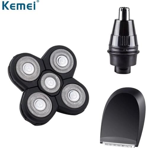 Original Kemei KM-5886 Replacement Electric Shaver Washable 5D Floating Cutter Head Sideburns Nose Trimmer Head
