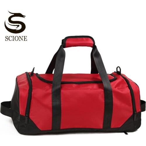 Unisex Multifunctional Travel Bag Large Capacity Handbag Sports Gym Bags With Shoes Pockets Waterproof Oxford Duffel Bag XA277M