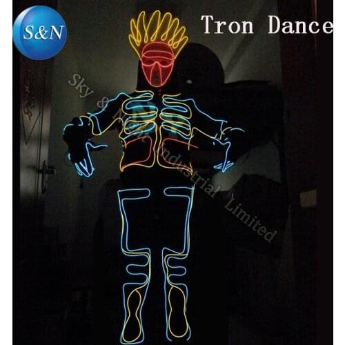 Tron Dance/LED Clothing./ Luminous /Neon EL Wire Costume / dance costume+Free Shipping