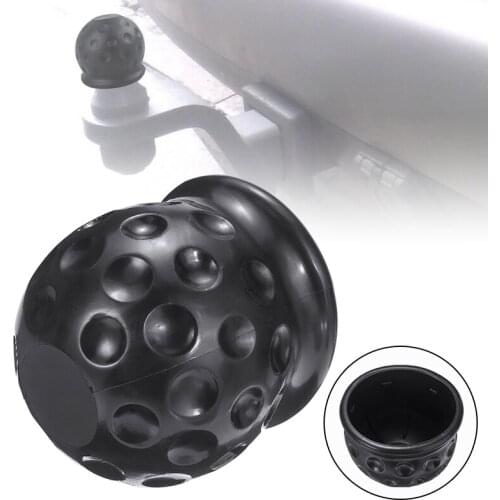 Universal 50mm Black Tow Bar Ball Cover Cap Trailer Ball Cover Tow Bar Cap Hitch Trailer Towball Protect Car Accessories