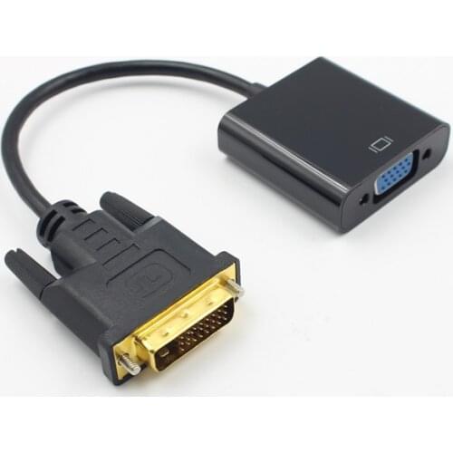 Full HD 1080P DVI-D DVI To VGA Adapter Video Cable Converter 24+1 25Pin to 15Pin Cable Converter for PC Computer Monitor