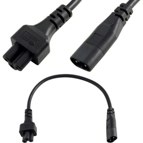 High Quality C5-C8 Extension Cord,IEC 320 C5 Female to C8 Male Adapter, IEC C8 to C5 Adapter Short Cable About 30CM,1ft,1 pcs