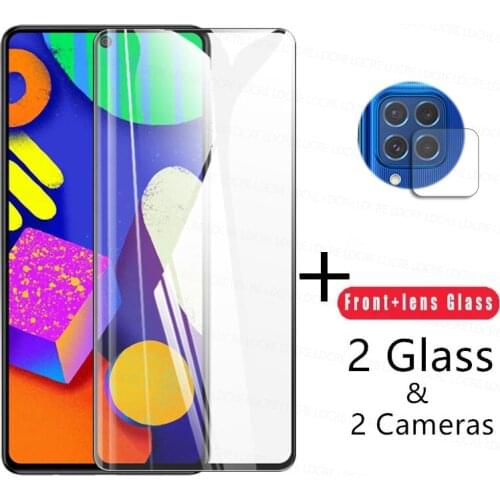 4-in-1 2.5D Tempered Glass For Samsung Galaxy M62 Glass For Samsung M62 M42 M32 M22 M31s M12 Screen Protector Camera Lens Film