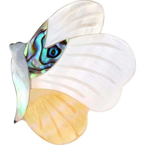 Originality Fashion Abalone Shell Butterfly Brooch Insect Jewelry For Women Ladies Accessories Charms Cute Gifts AL550
