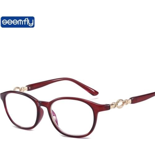 Women Vintage Reading Glasses Round Metal Decoration Blue Blocking Protective Eyewear Prescription Eyeglass Diopter +1.0 1.5 2.5
