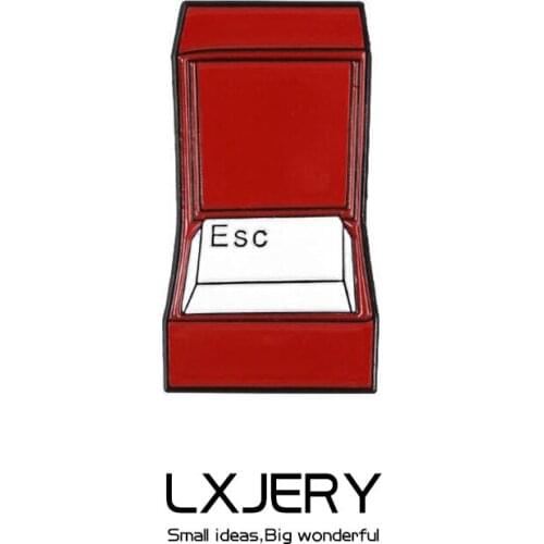 ESC Keyboard Pin Badge On Backpack Funny Brooch Pins For Clothes Broche For Schoolbag