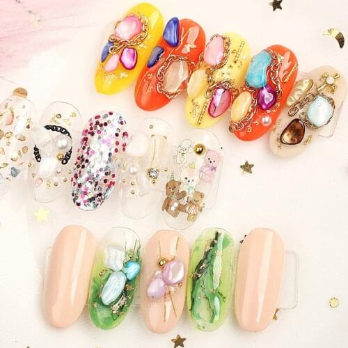 1box High Quality Hot Sale Multi-color Stone Nail Accessories Decorative 3D Fashion Charm DIY Nail Art Design