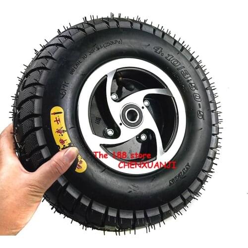 12 Inch Bearing Wheel for Gas Scooter Bike Mini Motorcycle ATV Quad Go Kart 4.10/3.50-5 tire Inner Out Tyre and rim