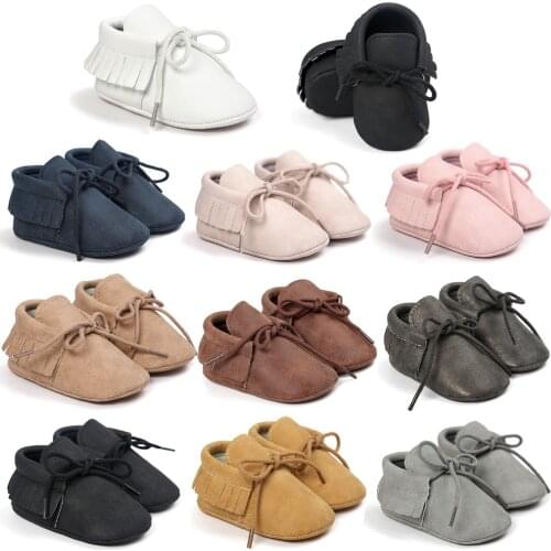 Romirus PU leather Baby mocassins shoes girls boys First Walkers hot moccs Soft Bottom Fashion Tassels Newborn Shoes Bebe CX45C