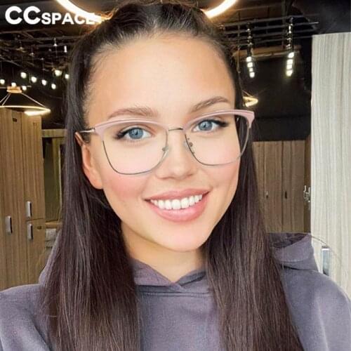 51100 Metal Womens Glasses Frame Anti-Blue Light Optical Fashion Computer Eyeglasses