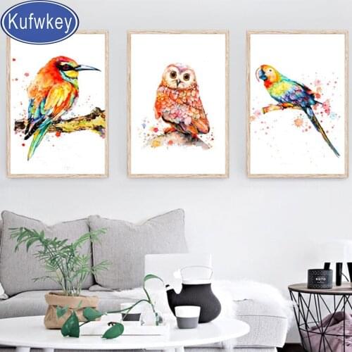 5d Diy Diamond painting water Color Bird 5d pictures for embroidery round diamond mosaic paintings wall decoration Home Gift