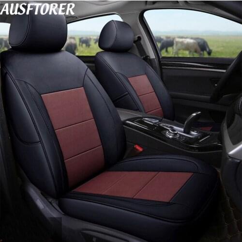 AUSFTORER Genuine Leather Covers Seat for Mercedes-Benz R 350 320 300 400 500 Seat Cover Cowhide Car Seat Protectors Accessories