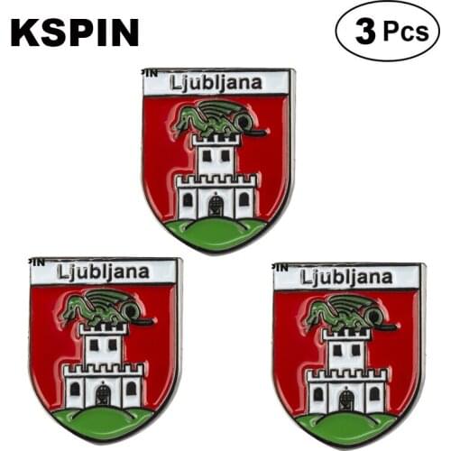 Ljubljana Lapel Pin Brooches Pins Flag badge Brooch Badges