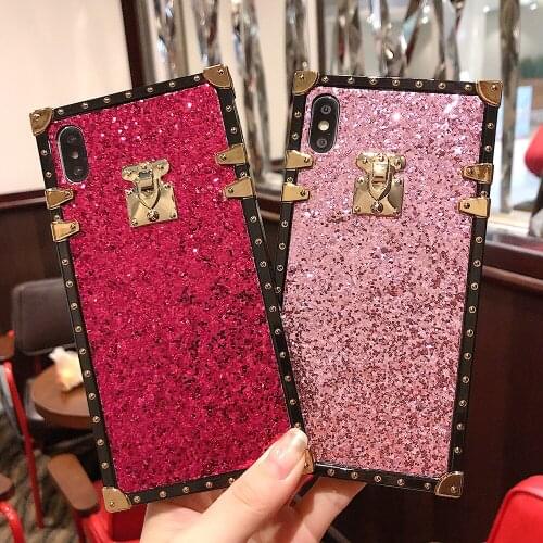 Coques For Redmi Note 9 Pro Note 8 Pro Mi9 Case Korean Glitter Powders Shiny Sequre Shockproof Case For Redmi 7 Mi9 Note9s Cover