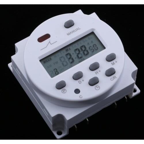 DC 12V Digital LCD Programmable Timer Relay Time Of Weekly Electronic